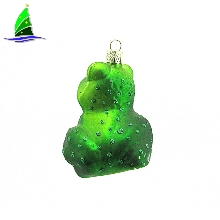 Adornos de vidrio en forma de rana Frog Shaped Glass Ornaments